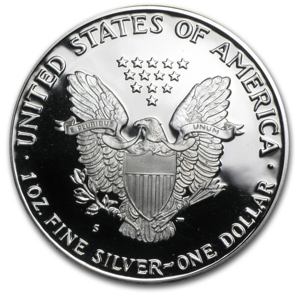 1990-S 1 oz Proof American Silver Eagle (w/Box & COA) - Image 2