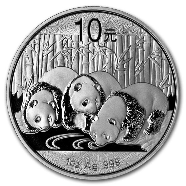 2013 - Chinese Pandas 1oz .999 Silver 10Yn Coin PCGS MS69