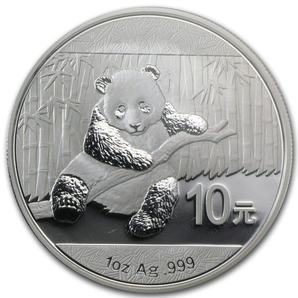 2014 - Chinese Pandas 1oz .999 Fine Silver 10Yn Coin (PCGS MS70)