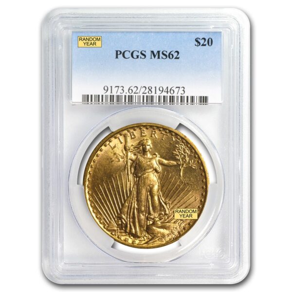 $20 Saint-Gaudens Gold Double Eagle MS-62 PCGS