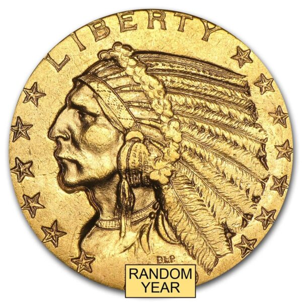 $5 Indian Gold Half Eagle AU