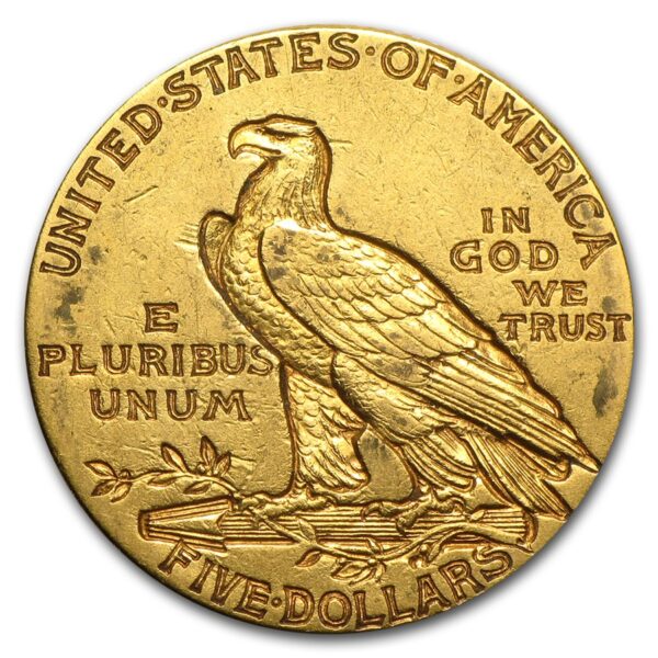 $5 Indian Gold Half Eagle XF - Image 2