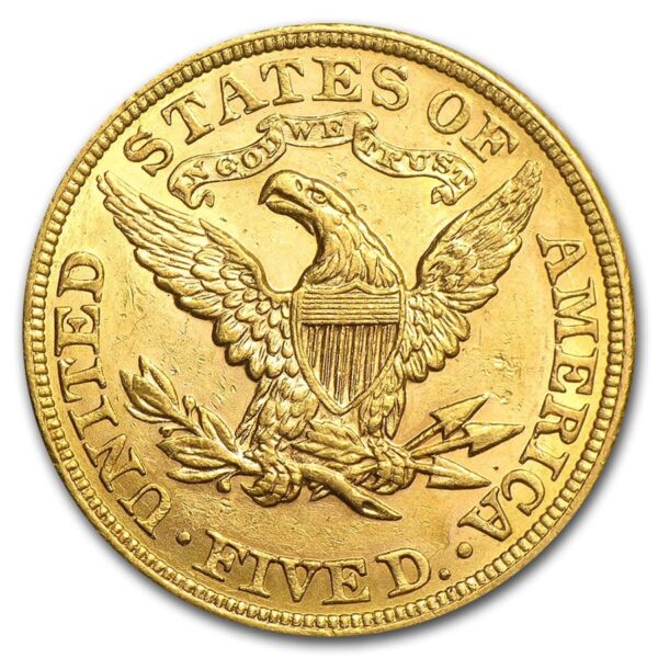 $5 Liberty Gold Half Eagle AU - Image 2