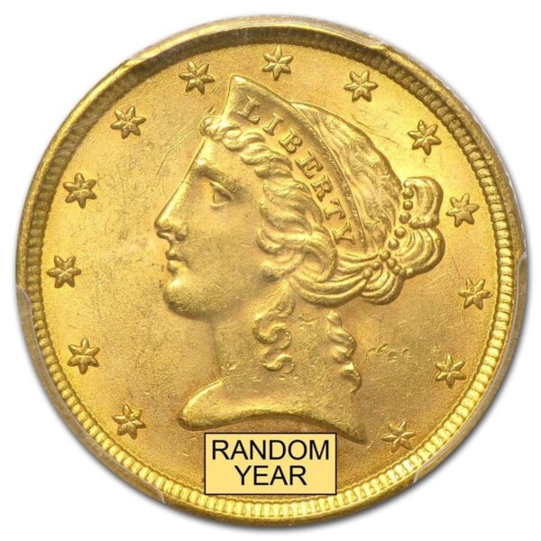 $5 Liberty Gold Half Eagle MS-63 PCGS - Image 2