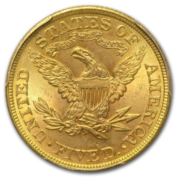 $5 Liberty Gold Half Eagle MS-63 PCGS - Image 3