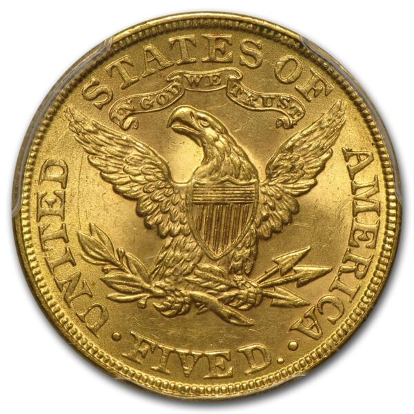 $5 Liberty Gold Half Eagle MS-64 PCGS - Image 3
