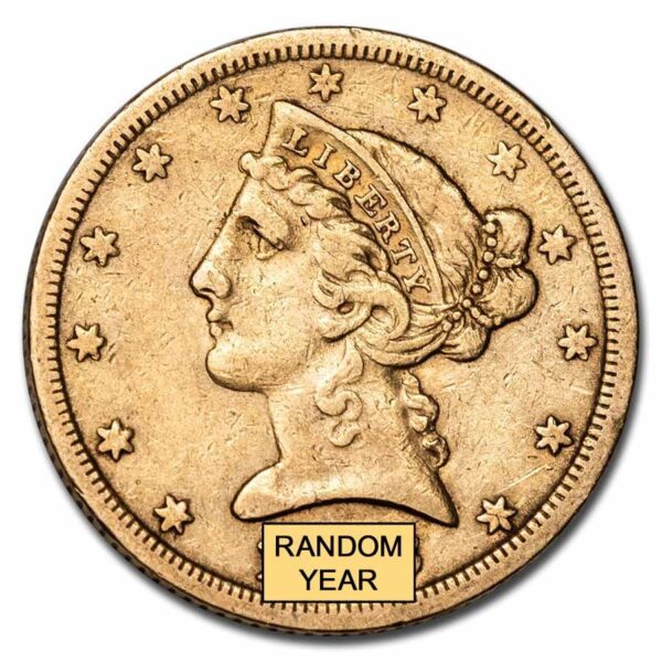 $5 Liberty Gold Half Eagle VF