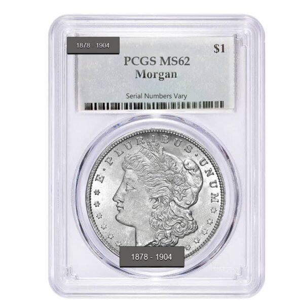 Morgan Silver Dollar MS 62 PCGS