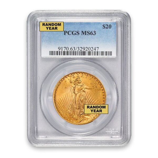 $20 Saint-Gaudens Gold Double Eagle MS-63 PCGS